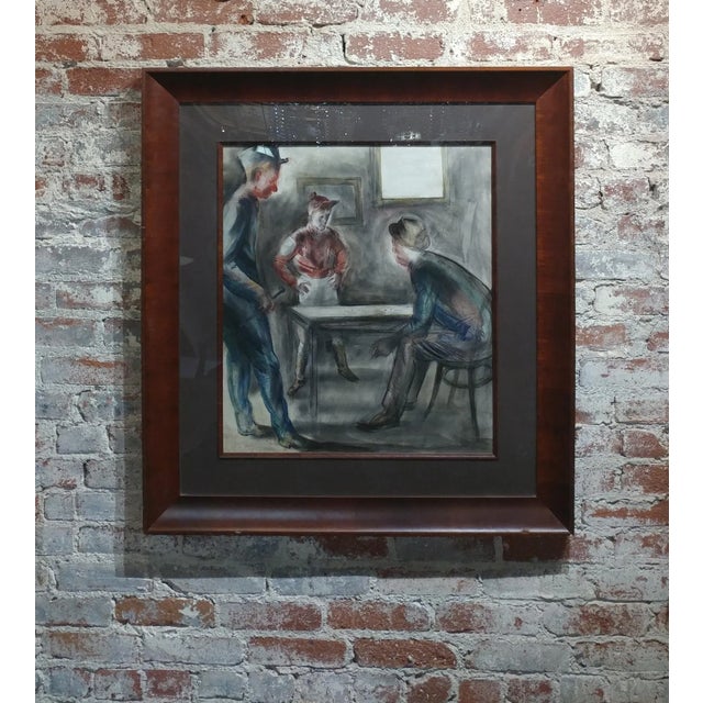 Carl Hugo Beetz "Before the Race" Original Painting, Regionalist, 1939 For Sale - Image 10 of 10