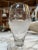 White Vintage Etched Crystal Glass Vase For Sale - Image 8 of 8