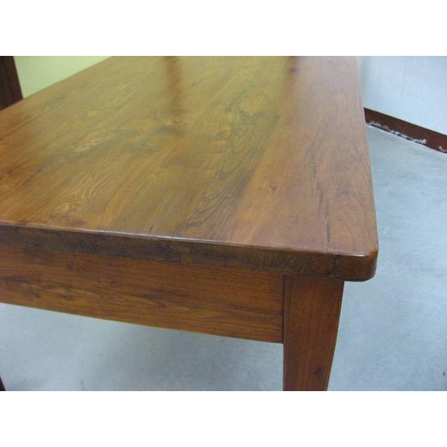 Wood Antique Rectangular Table in Elm, Italy, Early 19th Century For Sale - Image 7 of 13