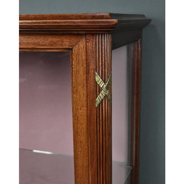 Brown Louis XVI Style Mahogany Display Cabinet, 1930s For Sale - Image 8 of 18