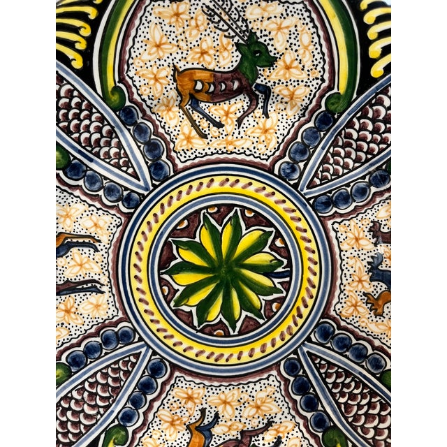 Coimbra Ceramic - Hand Painted Portuguese Plate 2 For Sale - Image 4 of 12