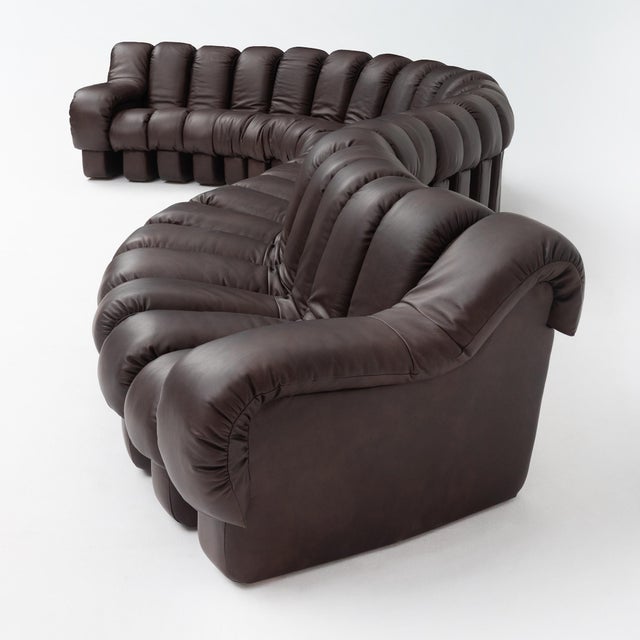 De Sede Ds-600 Non-Stop Sofa in Deep Espresso Brown Leather, 1980s For Sale - Image 16 of 18