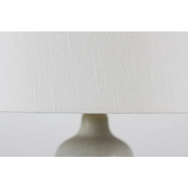 Gray Danish Table & Bedside Lamp in Grey Haresfur Glazeby Per Linnemann-Schmidt for Palshus, 1960s For Sale - Image 8 of 12