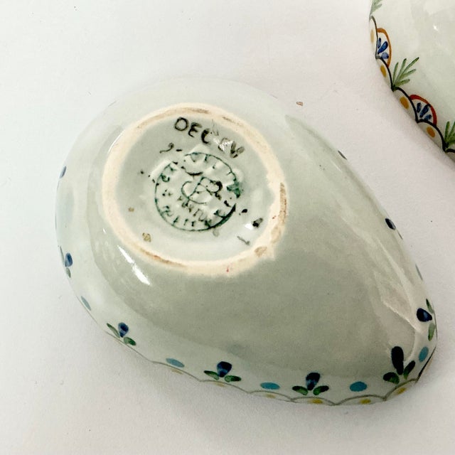 1950s Vintage Mediterranean Art Nouveau Porcelain Egg Box, Portuguese For Sale - Image 9 of 16