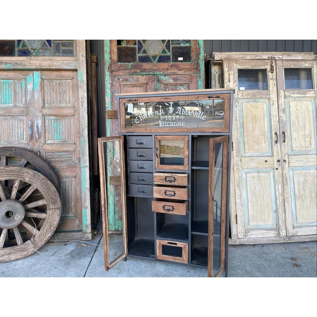 2020s Industrial Apothecary Cabinet For Sale - Image 5 of 6