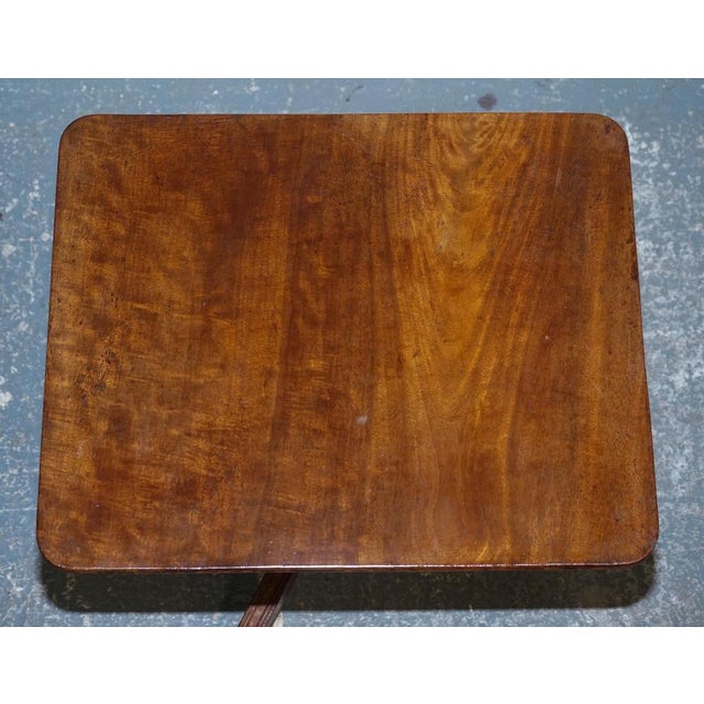19th Century English Oak Rectangle Tripod Tilt Top Table For Sale - Image 10 of 13