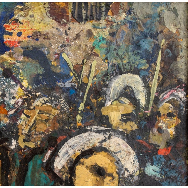Gunnar Ditlefsen Expressionist Oil on Panel, 1965 For Sale In New York - Image 6 of 9
