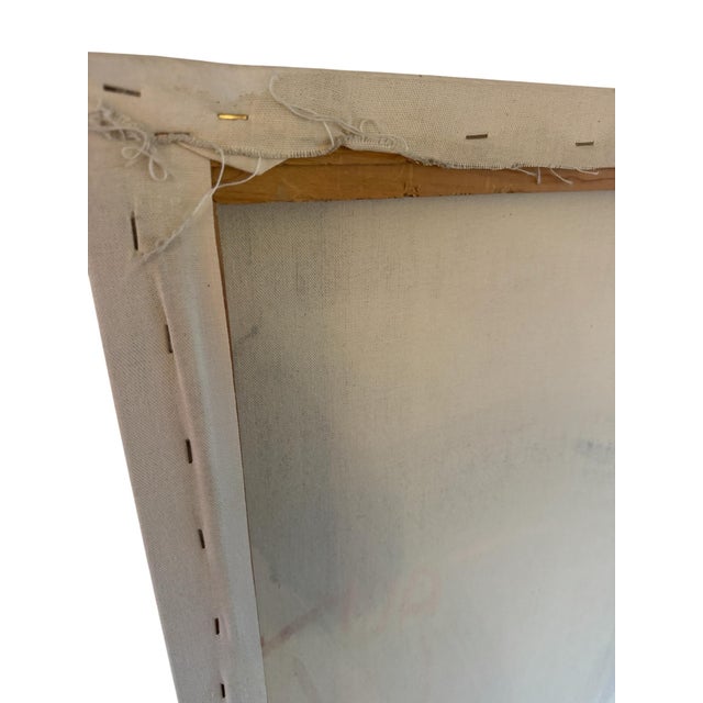 1980s Large-Scale Contemporary Abstract Painting, Warm Terracotta & Neutral Tones, 46” X 60” by Jack Compton For Sale In Phoenix - Image 6 of 6