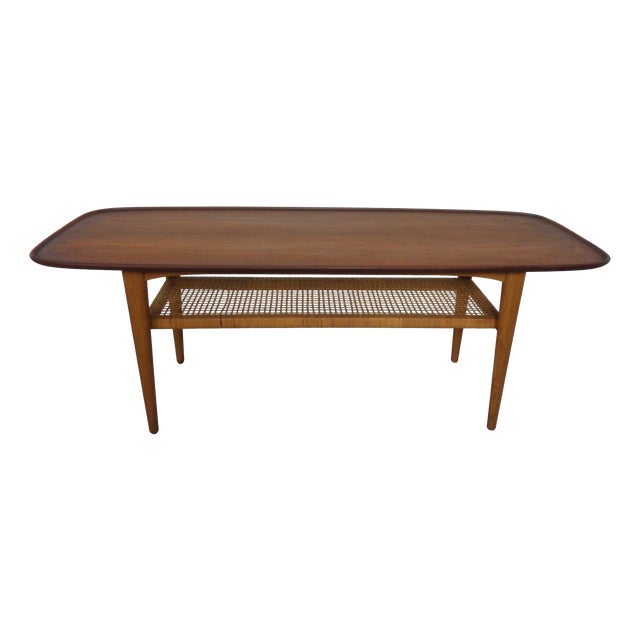 Teak and Oak Coffee Table from Børge Mogensen, Denmark, 1950s For Sale