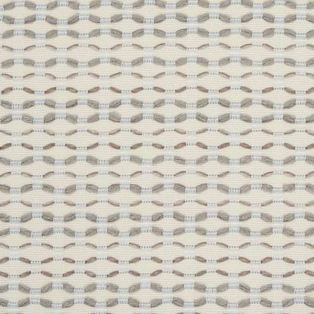 Sample - Schumacher Branford Indoor/Outdoor Fabric in Grey For Sale