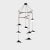 Dark Gray Daniel Becker 'Emily Vertikal 8' Chandelier in Anthracite/Oak for Moss Objects For Sale - Image 8 of 12