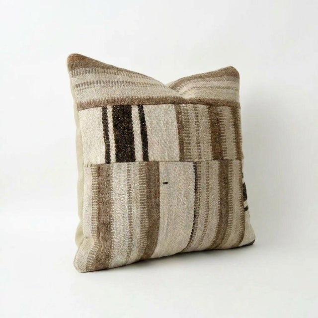 This beautiful 20'' x 20'' Turkish Kilim pillow cover was made from authentic handwoven flatweave kilim. The traditional...