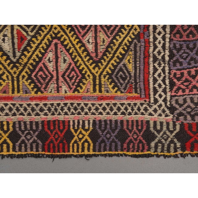 1970s Vintage Handmade Wool Cotton Turkish Yellow Gold Runner Rug For Sale In San Francisco - Image 6 of 11