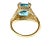 Blue Topaz 14k Yellow Gold Ring For Sale - Image 4 of 6