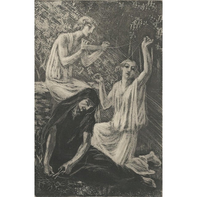 Raphaël Drouart, The Fates, 1920s, Etching For Sale - Image 3 of 11