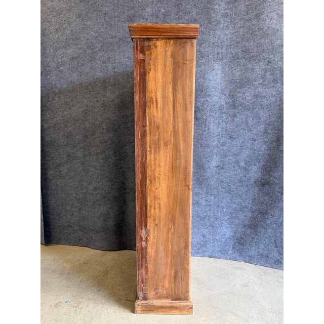 1980s Hand Carved Solid Wood Bookshelf For Sale In Boston - Image 6 of 7