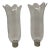 2000s Baccarat Tulip Crystal Hurricanes With Scalloped Rim, Acanthus Pattern- a Pair For Sale