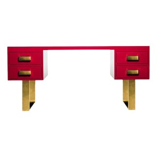 Vittoriale Desk Table with Drawers in Powder-Coated Aluminum by Altreforme For Sale