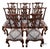 American Vintage Wellington Hall Chippendale Style Mahogany Dining Chairs - Set of 8 For Sale - Image 3 of 10