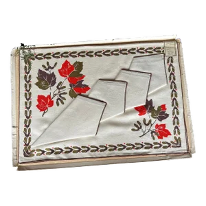 Vintage Linen Placemat and Napkin Set for 4