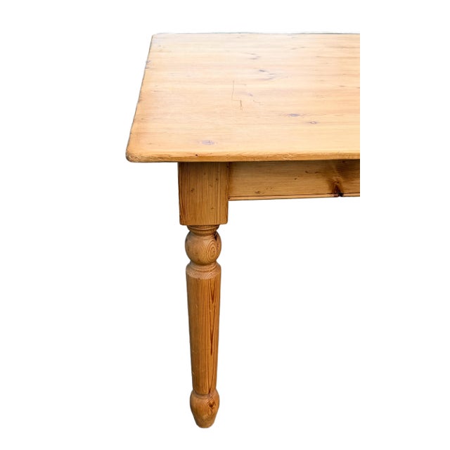 Rustic Pine Square Farmhouse Table For Sale In New York - Image 6 of 8