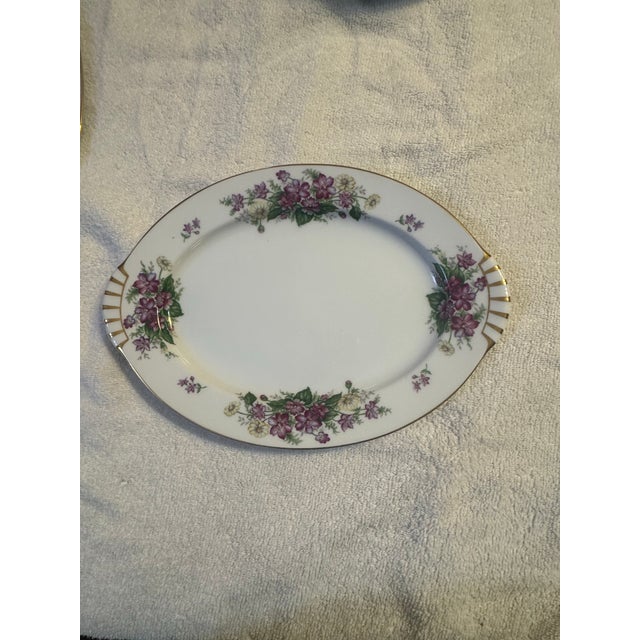 Vintage Narumi Japan Floral Porcelain 4-Piece Serving Set For Sale - Image 9 of 9