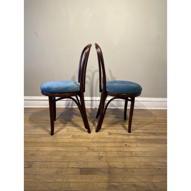 Mid 19th Century Vintage Bentwood Bistro Chairs- Set of 4 For Sale - Image 5 of 8