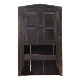 Antique Rustic Farmhouse Spanish Oak Cabinet, 1600s For Sale