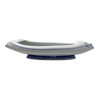 Japanese Porcelain Blue & White Canoe Planter Jardiniere For Sale