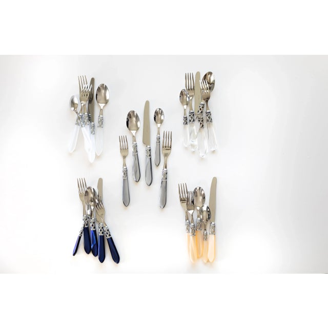 Aqua VIETRI Aladdin Brilliant Aqua Twenty-Piece Flatware Set Set, Service for Four For Sale - Image 8 of 9