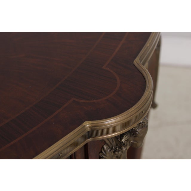 Theodore Alexander 2 Tier Rams Head Demilune Console For Sale - Image 10 of 18