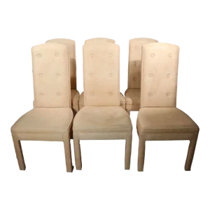 Set of Six Fully Upholstered Dining Chairs by American of Martinsville After Baughman C 1970's