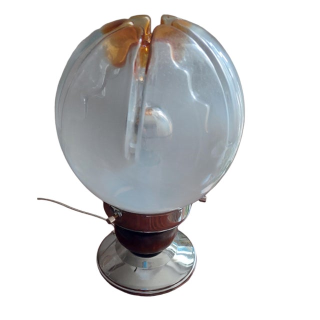 Mid-Century Modern Table Lamp attributed to Toni Zuccheri for Mazzega, Italy, 1970s For Sale - Image 3 of 9