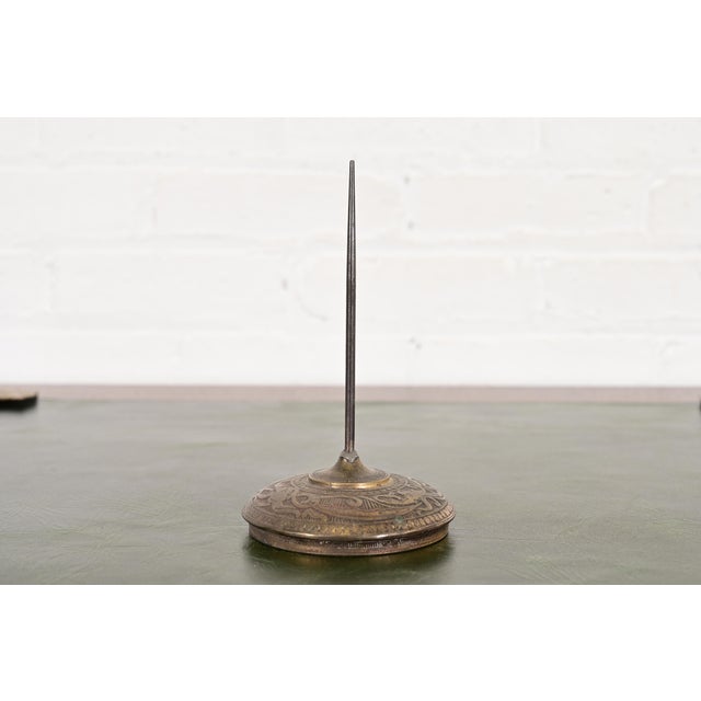 Marshall Field & Co. Antique Viking Bronze Stationery Holder Spindle, Circa 1910 For Sale - Image 9 of 9