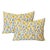 Early 21st Century Early 21st Century Lee Radziwill Inspired Block Print Down Flower Motif Pillow in Yellow, India For Sale - Image 5 of 5