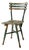 Antique Green Painted Rustic Adirondack Chair For Sale