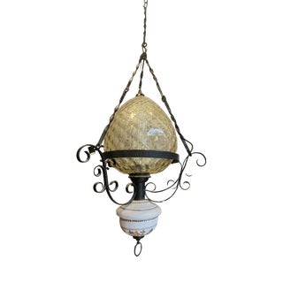 Vintage Italian Glass Chandelier in Pigna, 1970s For Sale