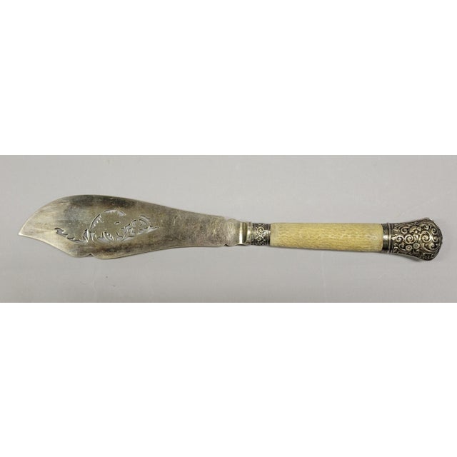 Metal Antique Harrison Brothers & Howson Sheffield Silver Fish Serving Knife For Sale - Image 7 of 7