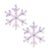 Kenneth Ludwig Chicago Iridescent LED Hanging Snowflake (Set of 2) For Sale - Image 4 of 4