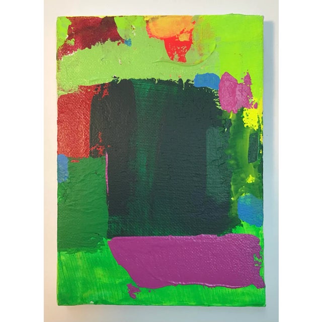 Contemporary “Pacific Gardens” Contemporary Modernist Abstract Acrylic Painting For Sale - Image 3 of 3