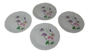 1980s Rochard Limoges Porcelain France Porcelain Dessert Plates- Set of 4