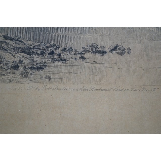 Black Antique David Law Signed Medieval Bridge Fishing River Landscape Etching 30" For Sale - Image 8 of 11
