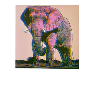 1980s Andy Warhol Foundation Offset Lithograph of an African Elephant For Sale