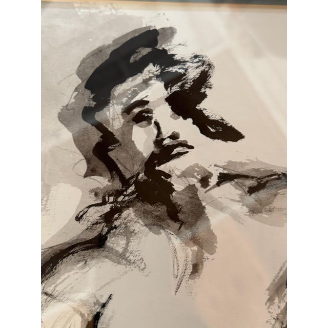 Vintage Ink Drawing Of A Nude Male Figure For Sale In San Francisco - Image 6 of 12