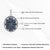 Art Deco Baguette Cut Blue Sapphire & Diamond Mosaic Statement Pendant | 3.45 TCW For Sale - Image 10 of 13