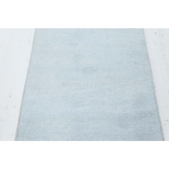 Early 21st Century Modern Custom Handwoven Silk Runner in Soft Gray For Sale - Image 5 of 8