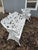 White Antique Fern and Berry Cast Iron Bench and Chair, 2 Pieces For Sale - Image 8 of 8