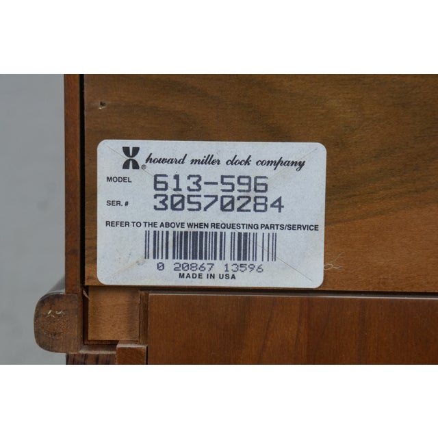Howard Miller American Country Farmhouse Mahogany Regulator Wall Clock German For Sale - Image 16 of 18
