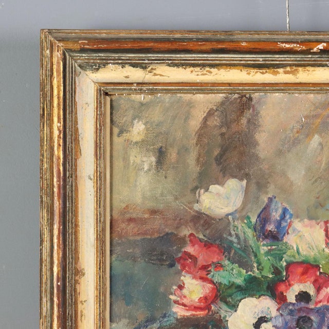 Carlo Cherubini, Anemones, Oil on Canvas For Sale - Image 7 of 11