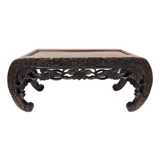 Early 20th Century Antique Chinese Hardwood Low Table or Plant Stand For Sale